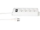 multiprise Prime Line 4x type 13 blanc interrupteur 5m
