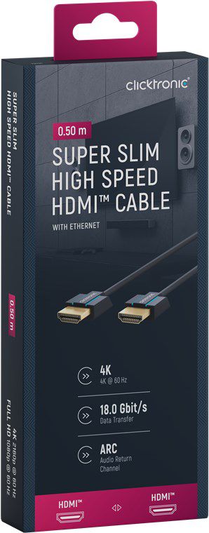 Ultraslim High Speed HDMI Kabel 0.5m