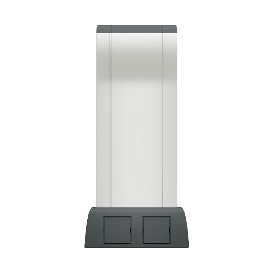 DUPLO mini columna anodisé 2x type 13 1x USB A/C 2x RJ45