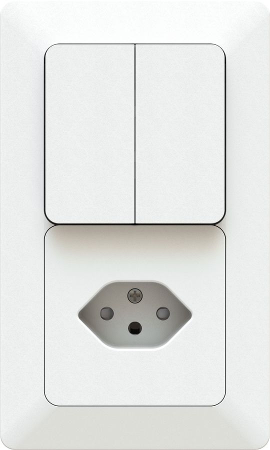 combinaison interrupteur s3+3 / type 13 ta.2x1 AP priamos blanc