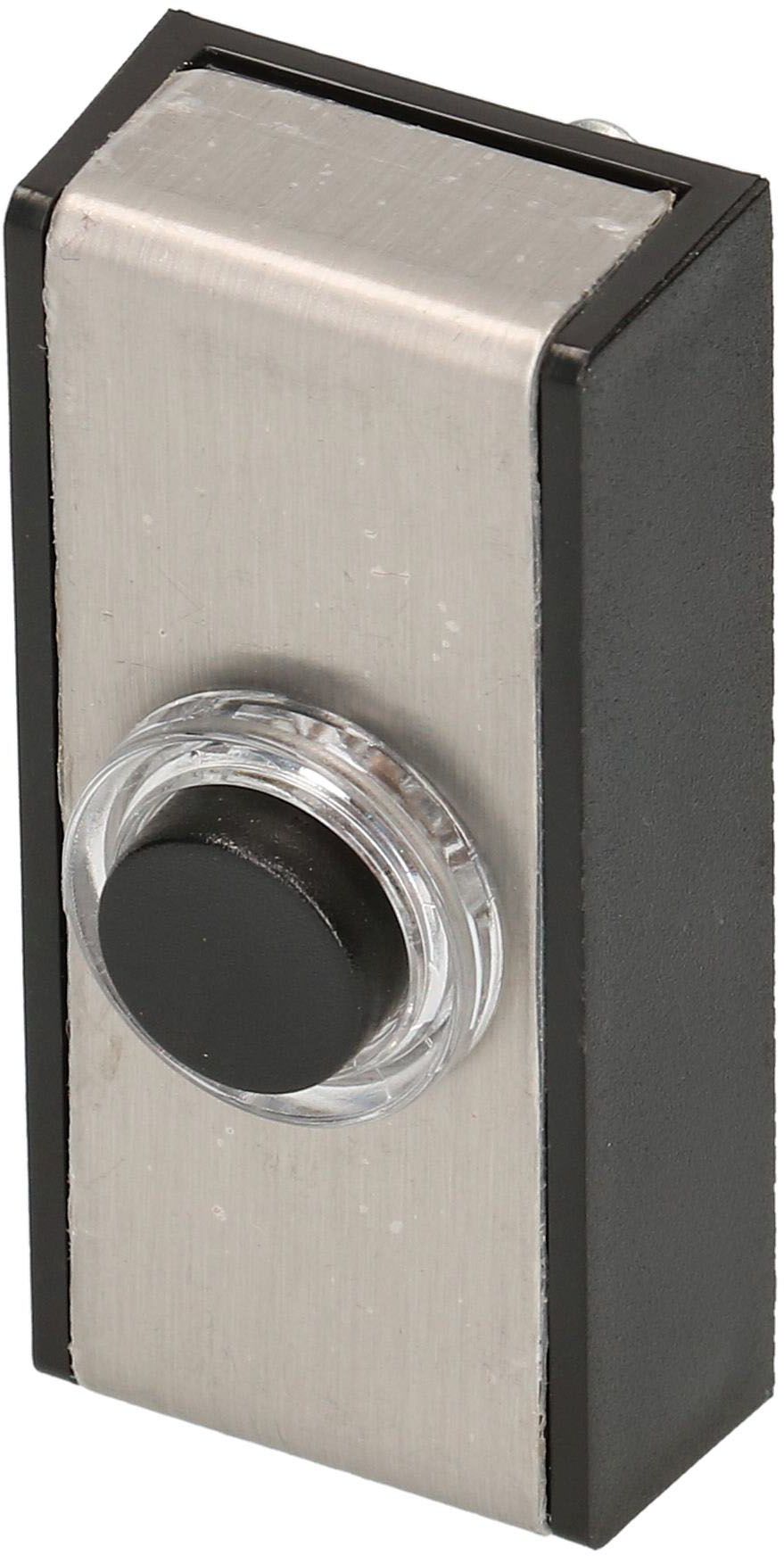 Bouton-poussoir gem-push argent/noir