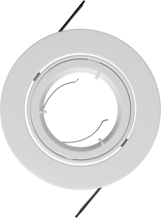 cadre Ø80 blanc pour ampoules LED avec socle GU10/ressort à lame