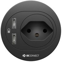 ATOM bloc multiprise noir 1x type 13 2x USB-C