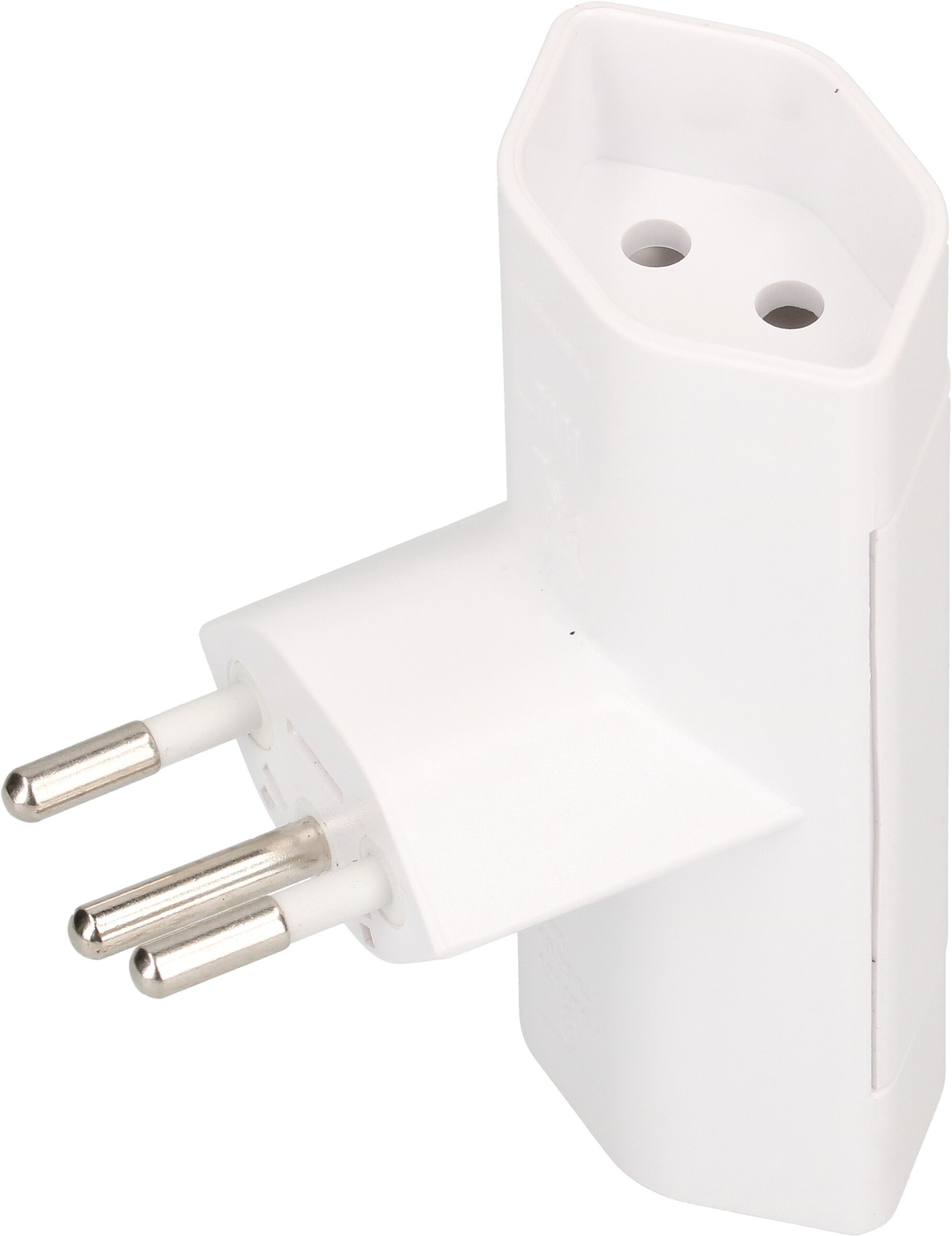 multi adaptateur 2x type 13 3 pôles blanc