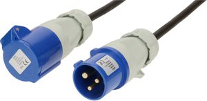 Rallonge CEE H07RN-F3G1.5 noir 7.5m 3-pôles