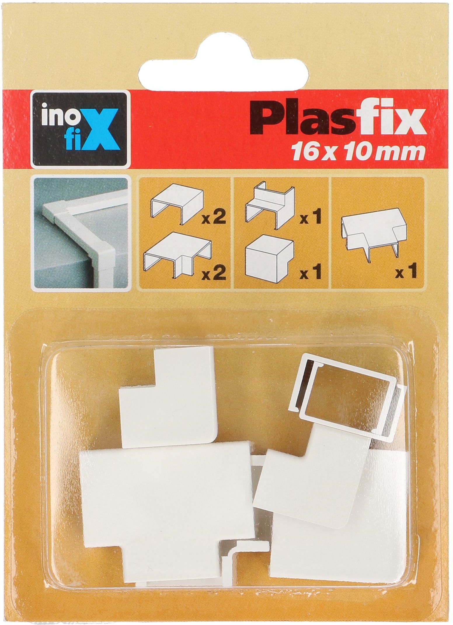 Raccords de goulotte 16x10mm blanc assorti 7 pcs.