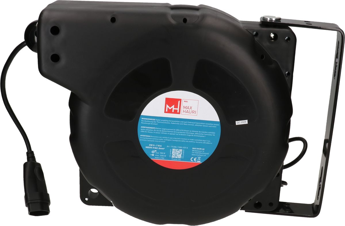 enrouleur de câble automatique 1x type 13 20m noir