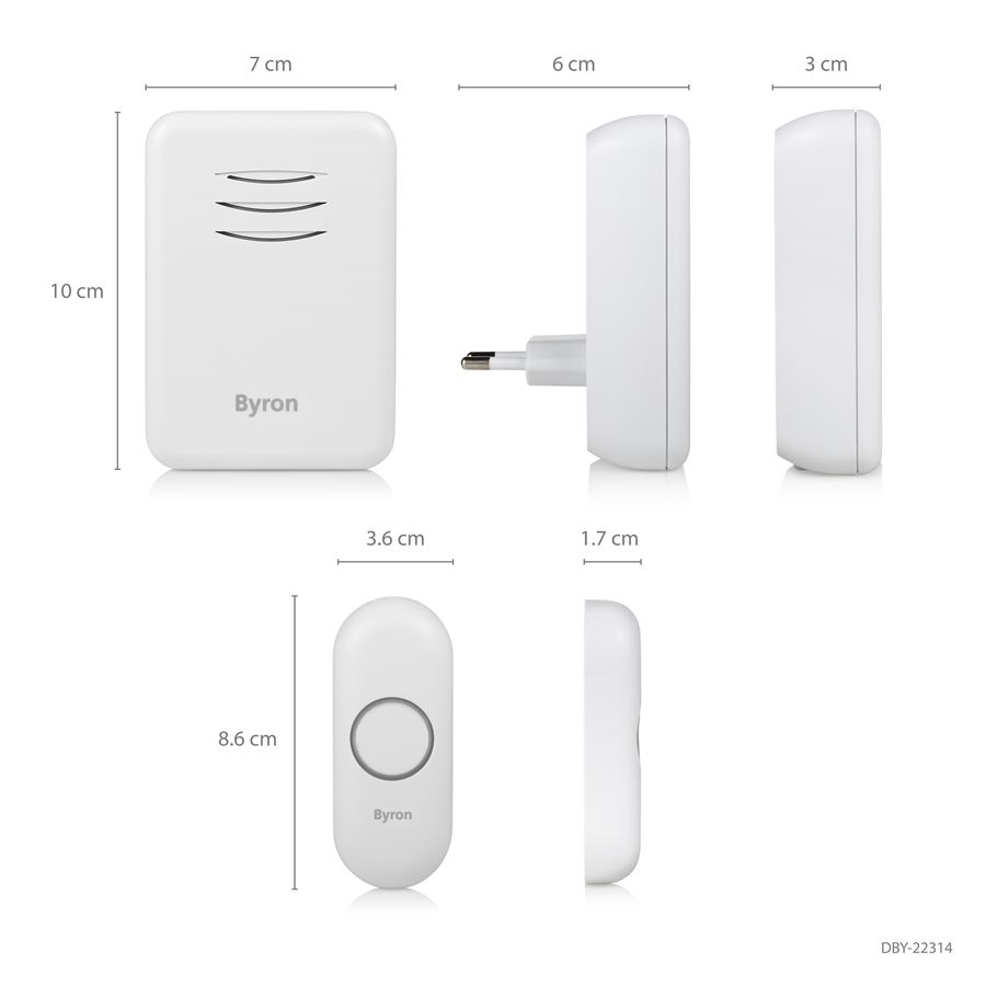 Kit carillon DBY-22314 Plug-In et portable sans fil