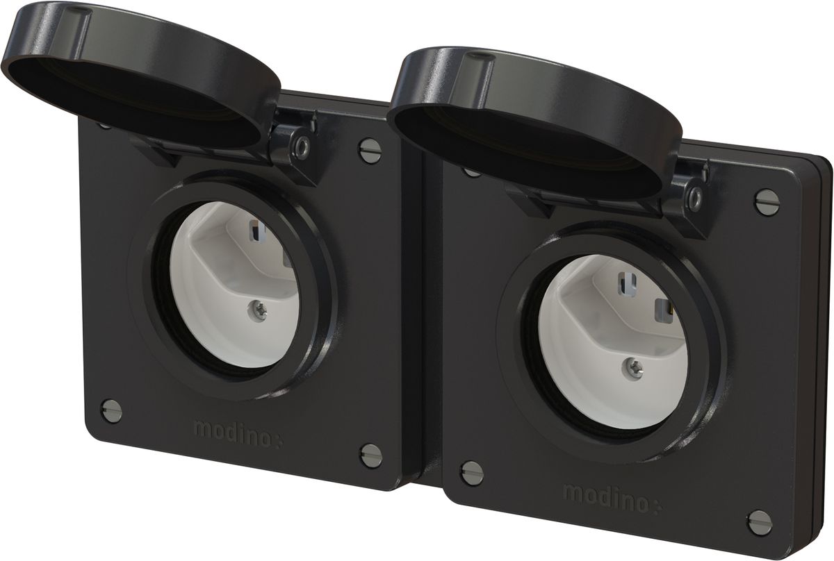 combinaison type 23 / type 23 ta.2x1 ENC exo IP55 noir