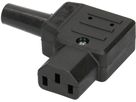 prise de connecteur type C13 3 pôles coudée noir