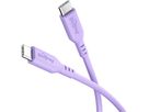 câble de recharge USB-C silicone 1.5m violet