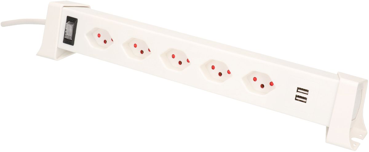 Support blanc pour multiprise Safety Line