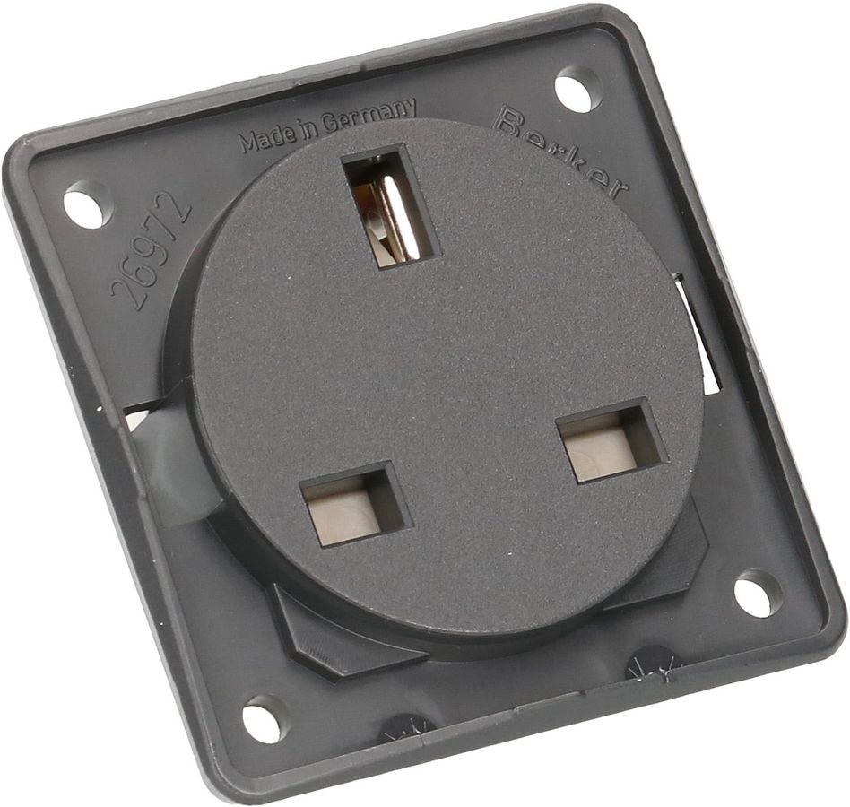 prise 1x type G appareil + plaque frontale BS Berker Integro ant.