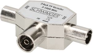 Diviseur enfichable 2x TV argent