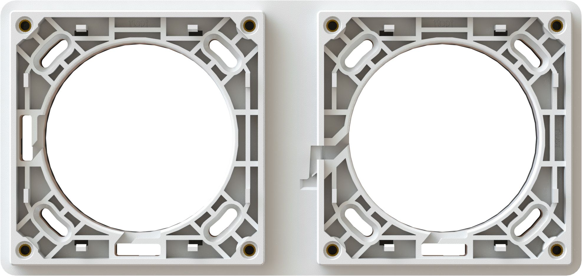 Befestigungsrahmen Gr.1x2/2x1 UP exo IP55 weiss