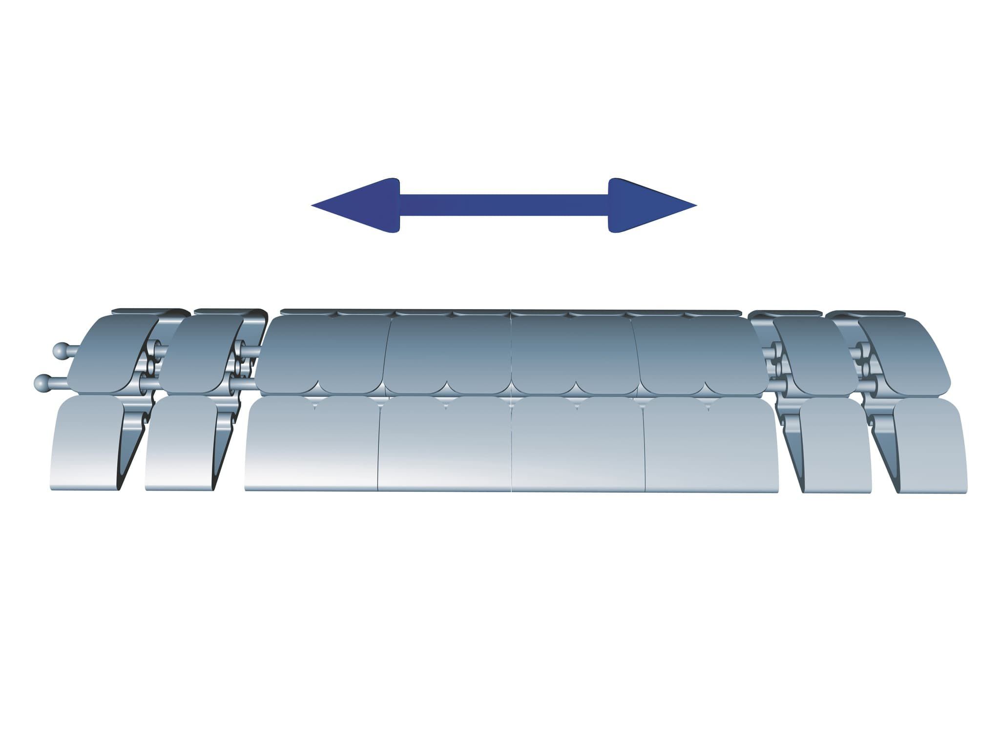 serpentin de câble Pro 90 1.00m blanc RAL9003