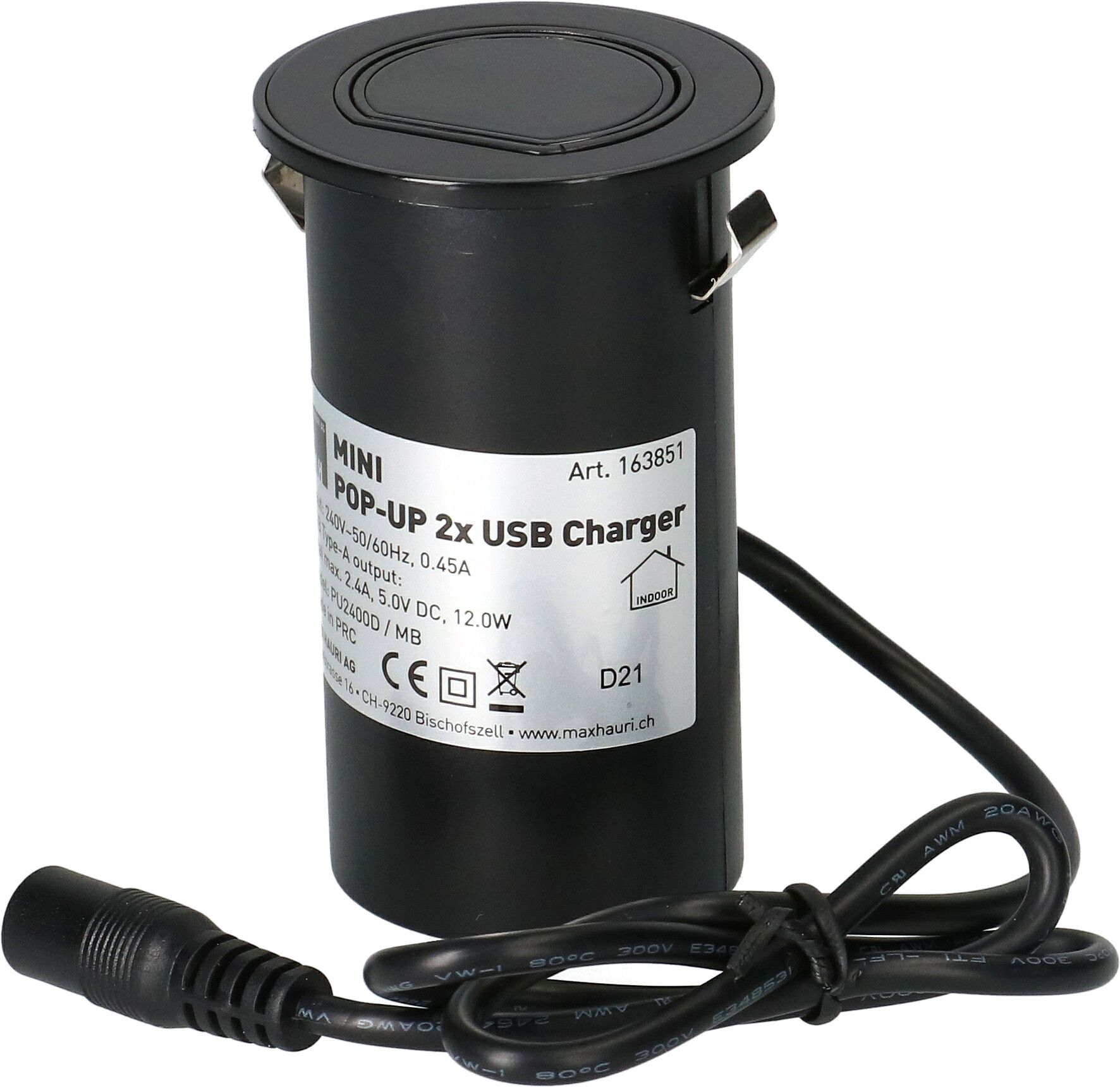 MINI POP-UP 2x USB Charger für den Tischeinbau