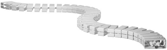 serpentine de câble Cube 1.00m blanc RAL9003