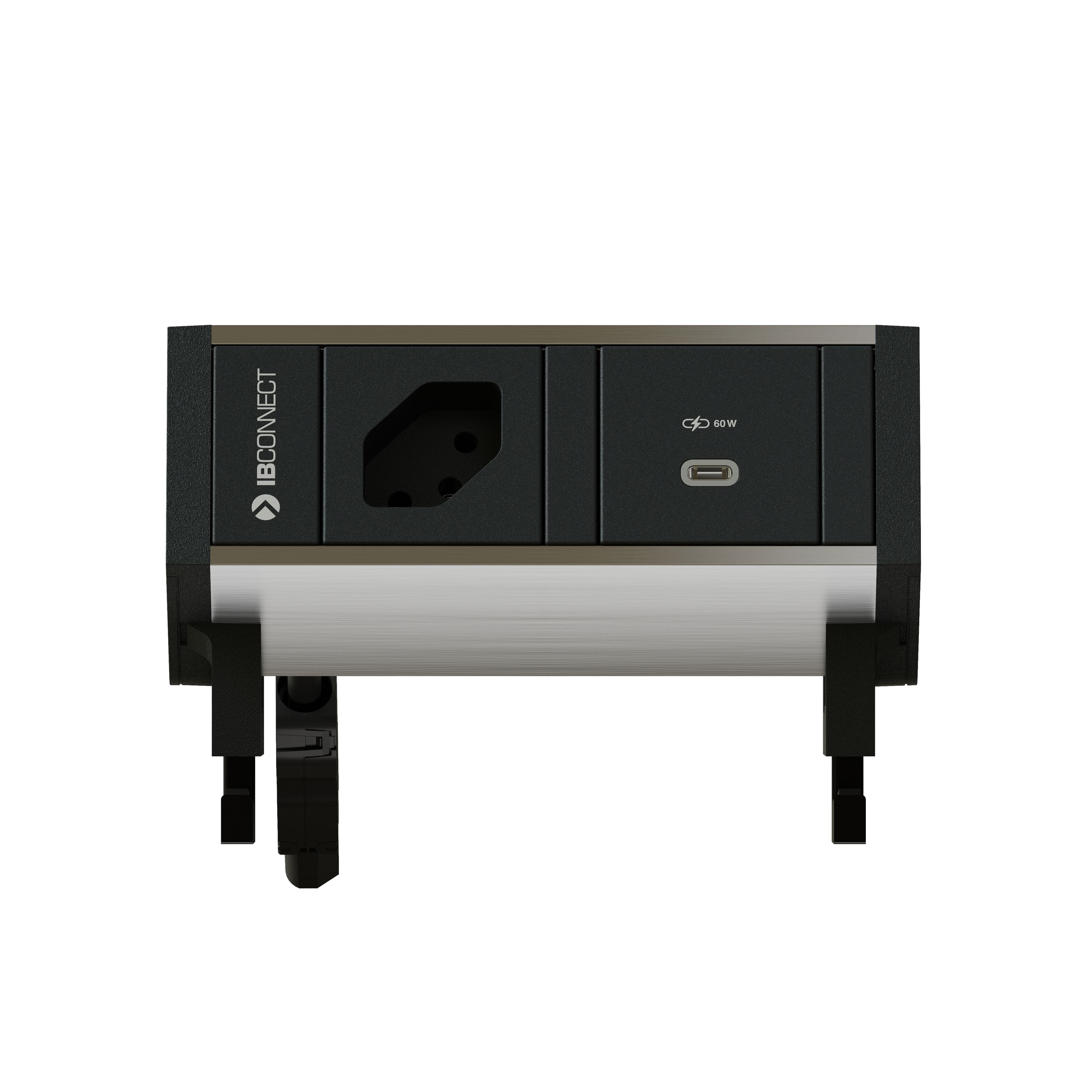 SUPRA bloc multiprise anodisé 1x type 13 1x USB-C 60W