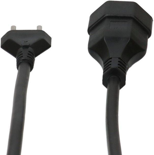 Rallonge TD H05VV-F3G1.5 2m noir type 23 / type 23