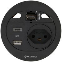 DIVUS bloc multiprise noir 1x type 13 1x USB A/C 1x HDMI