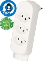 multi adaptateur ADAPT 3+1x type 13 blanc rotatif Green+Fair