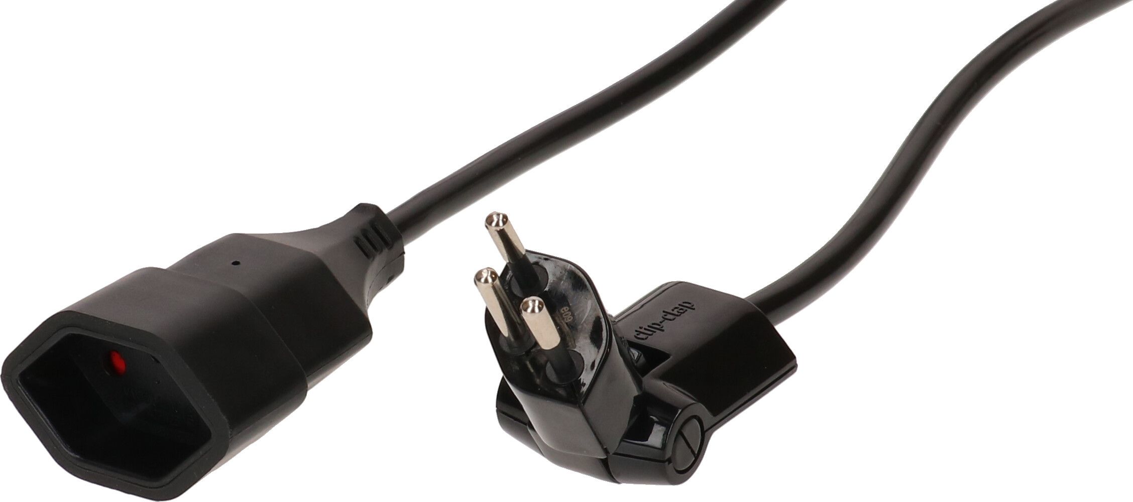 Rallonge TD H05VV-F3G1.0 3m noir clip-clap BS type 12 / type 13