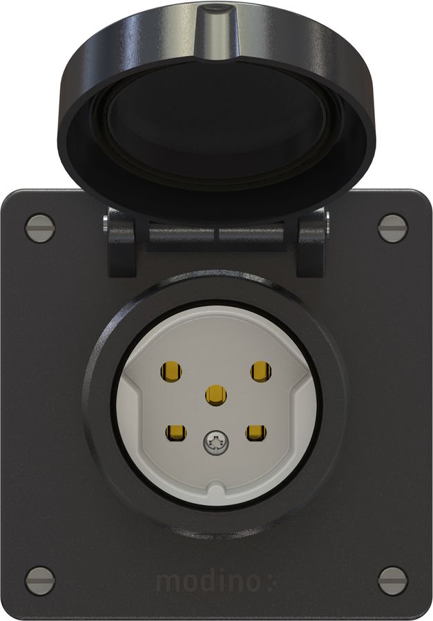 prise 1x type 15 ENC exo IP55 noir