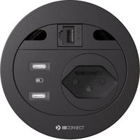 DIVUS bloc multiprise noir 1x type 13 2x USB-C 1x RJ45