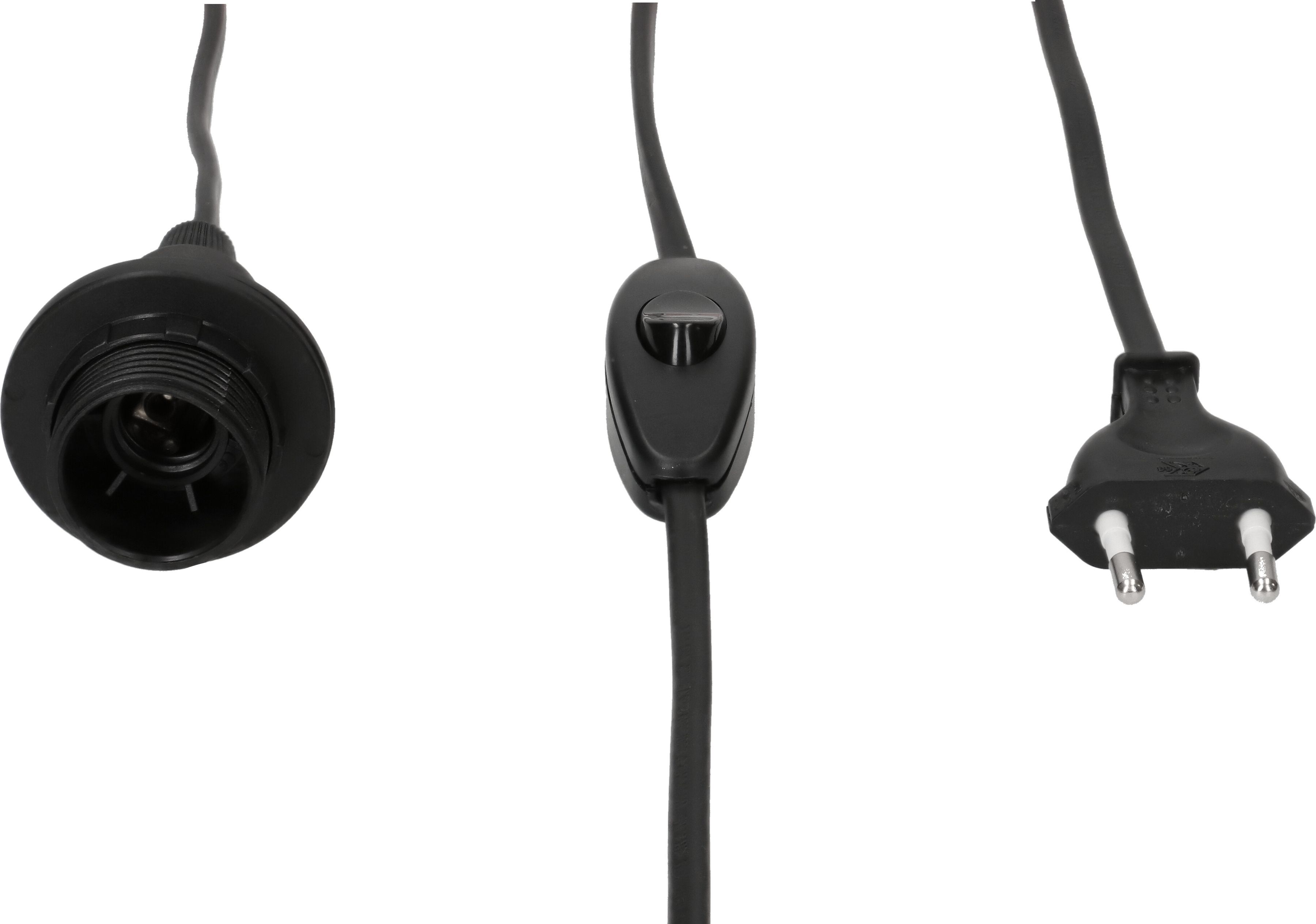 garniture d'éclairage E14 noir L=1.5m