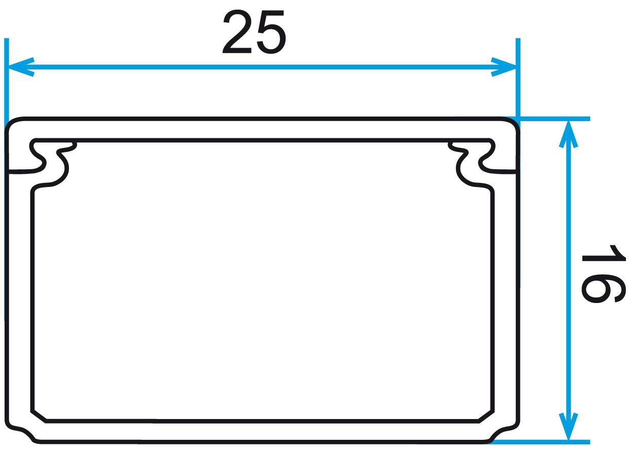 Goulotte 25x16mm blanc auto-adhésif 2m