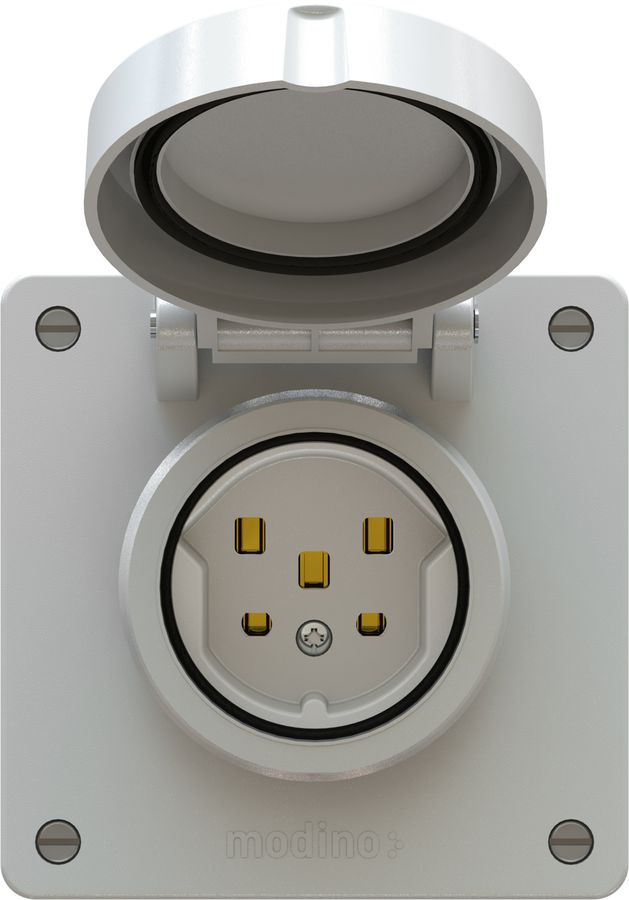 prise 1x type 25 ENC exo IP55 gris clair