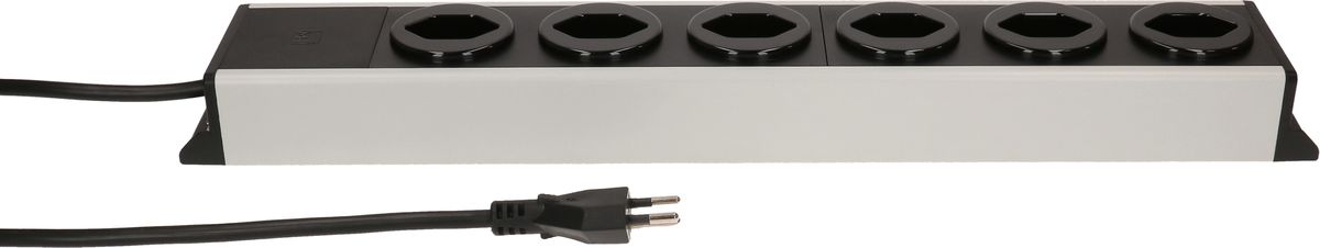multiprise Power Line 6x type 13 gris/noir 1.5m