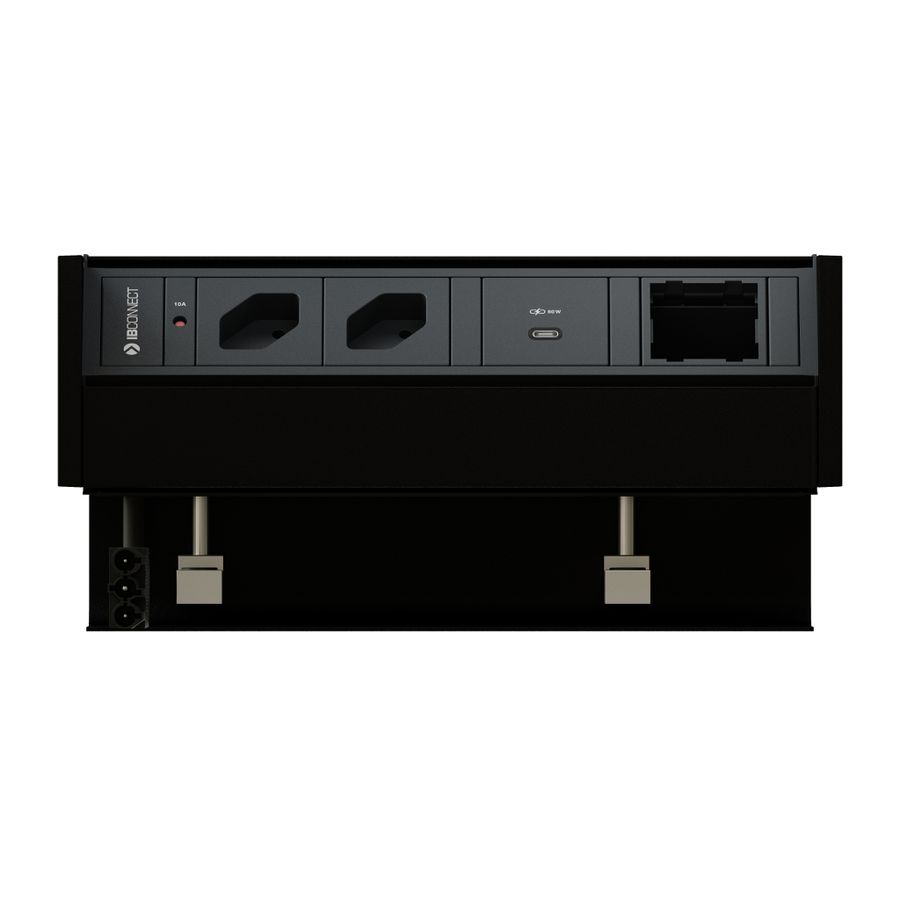 PRISMA bloc multiprise noir 2x type 13 1x USB-C 60W 1x vide