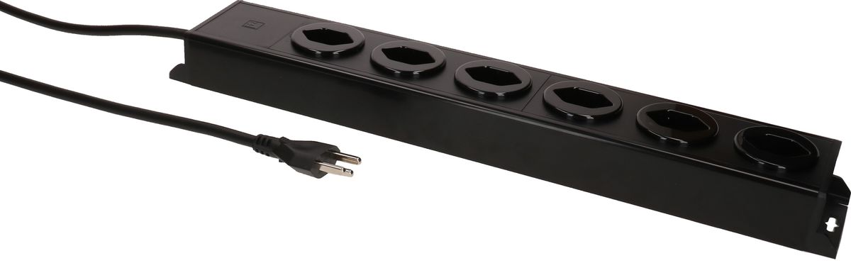 multiprise Power Line 6x type 23 noir/noir 1.5m