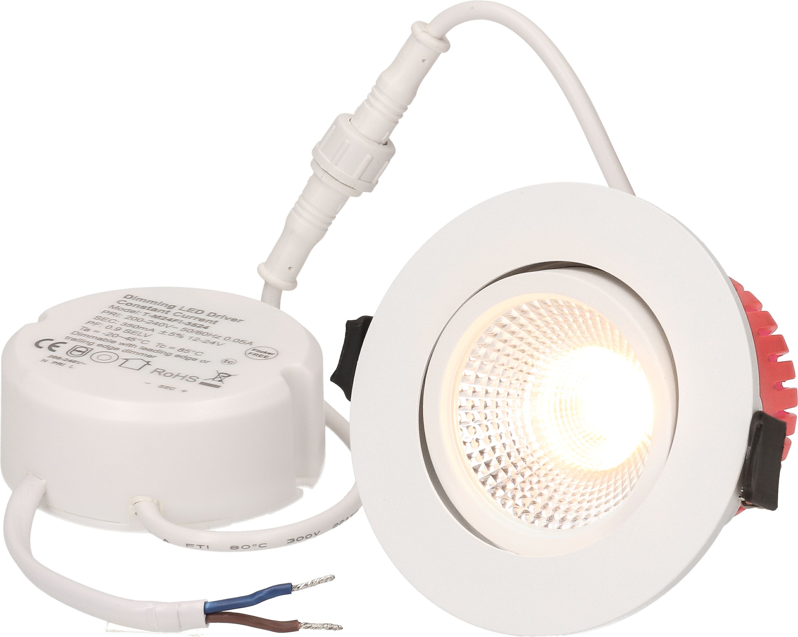 spot encastré à LED SOLV-IP65 Ø68 blanc 3000K 710lm 38°