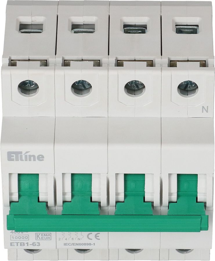 disjoncteur 3P+N C 10A 10kA