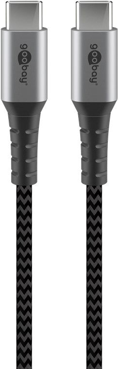 câble de recharge USB-C textile extra robuste 1.0m noir