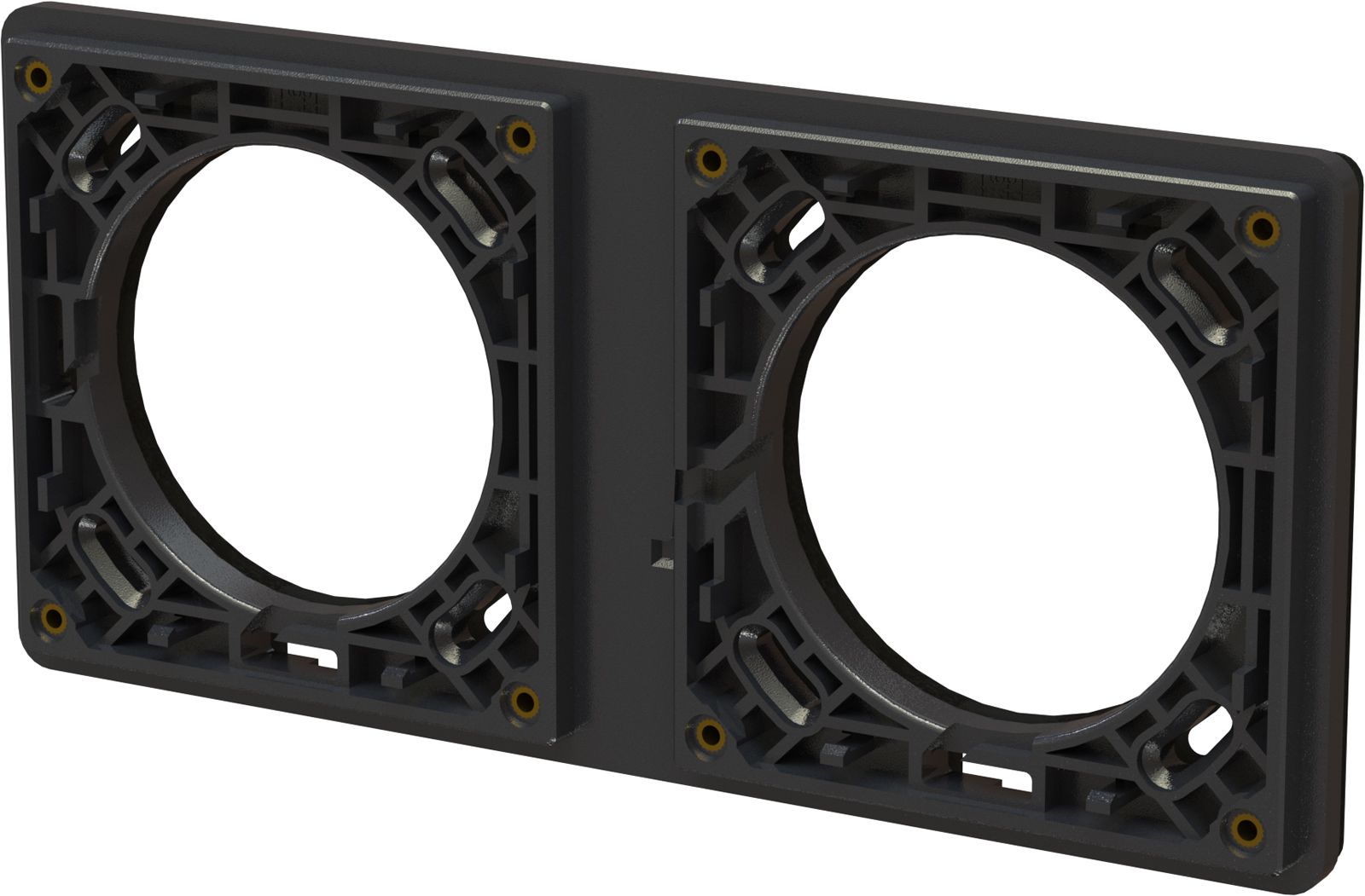 Befestigungsrahmen Gr.1x2/2x1 UP exo IP55 schwarz