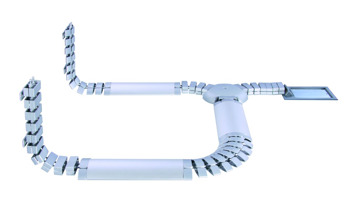 pont pour câbles Easy Bridge 90 0.50m maillons argent RAL9006