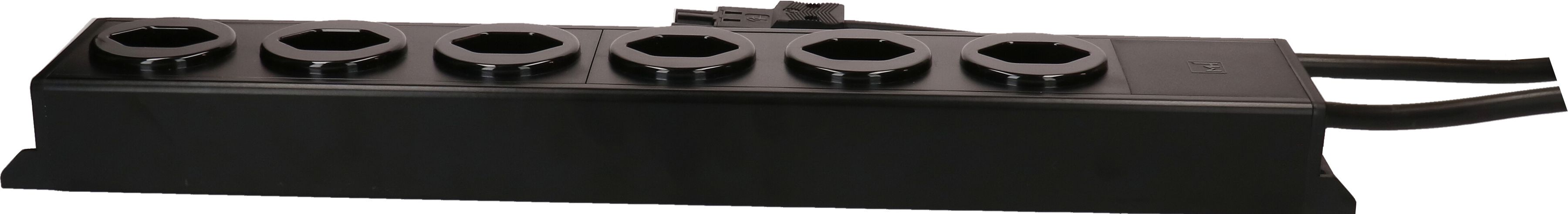 Steckdosenleiste Power Line 6x Typ 13 schwarz/schwarz 3.0m AC 166