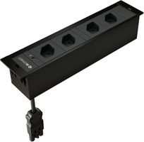 CUBOBOX bloc multiprise noir M 4 fois 4x type 13