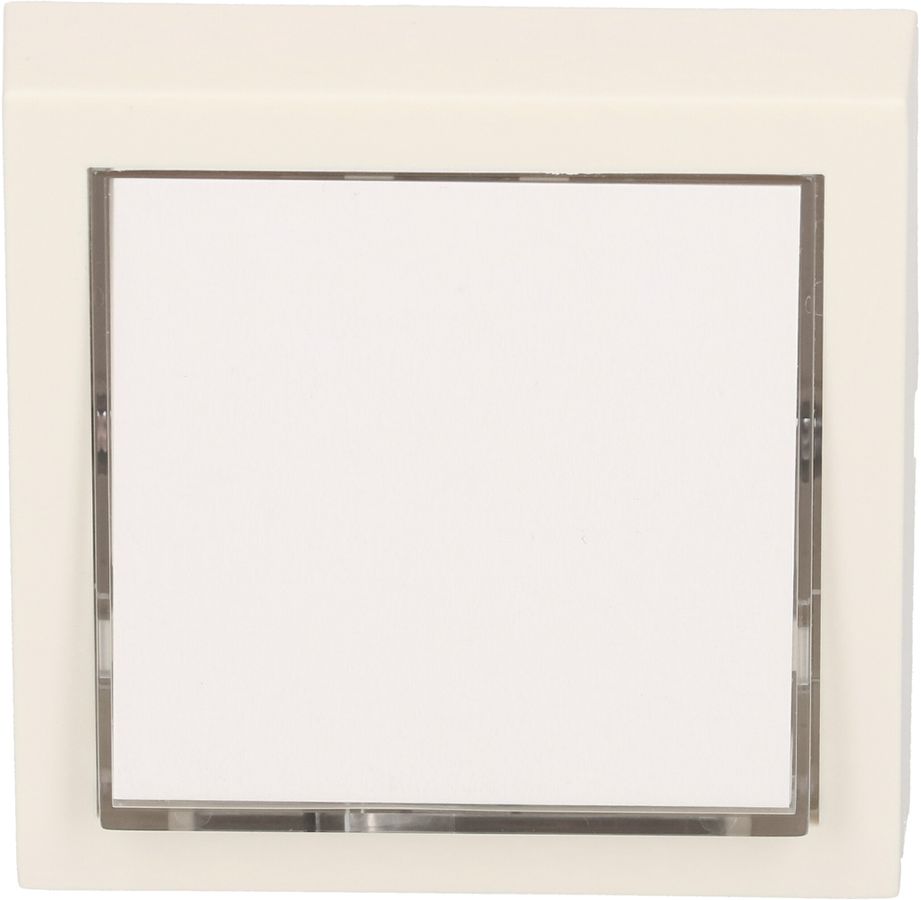 Bouton-poussoir carré blanc ivoire