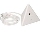 Energy Pyramide multiprise 2x type 13 bc USB A+C 2.5m clip-clap