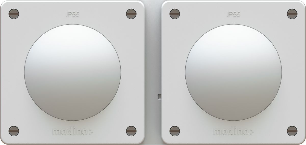 combinaison interrupteur s3 / s3 ta.2x1 ENC exo IP55 blanc