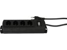 Steckdosenleiste Prime Line 4x Typ 13 schwarz Schalter 3m