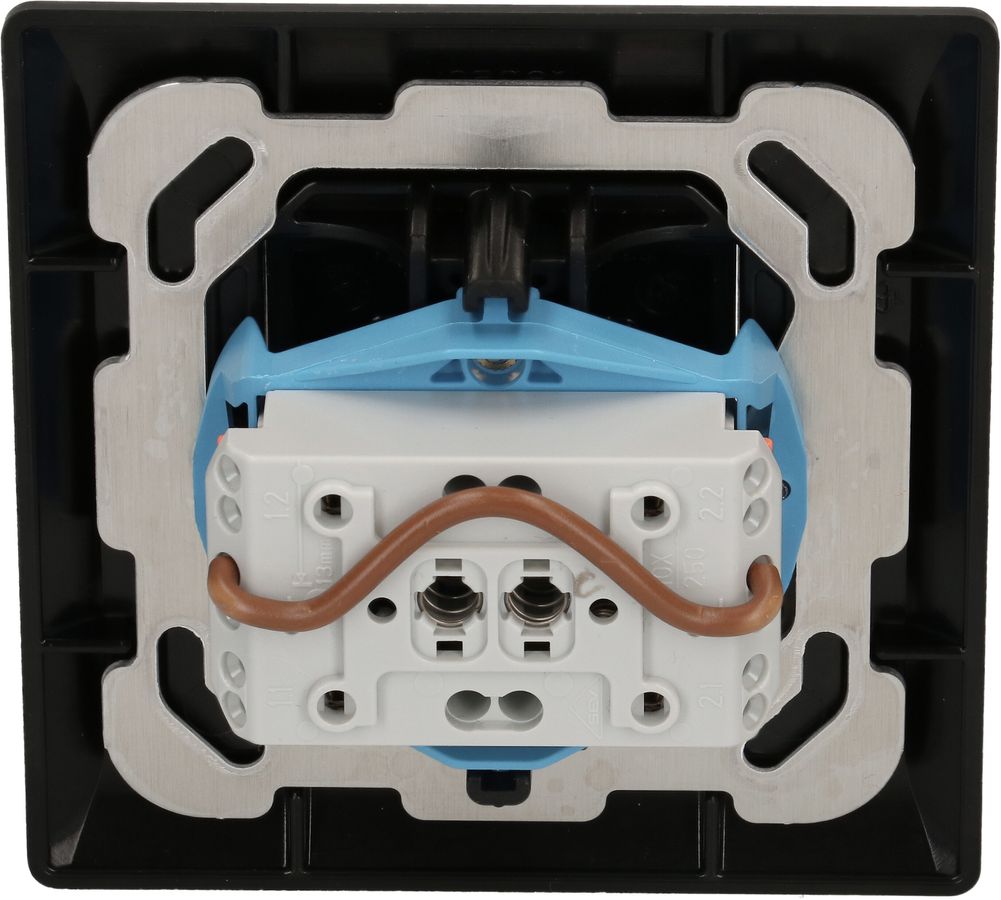 Doppel-Druckschalter Schema3+3 UP Kallysto schwarz
