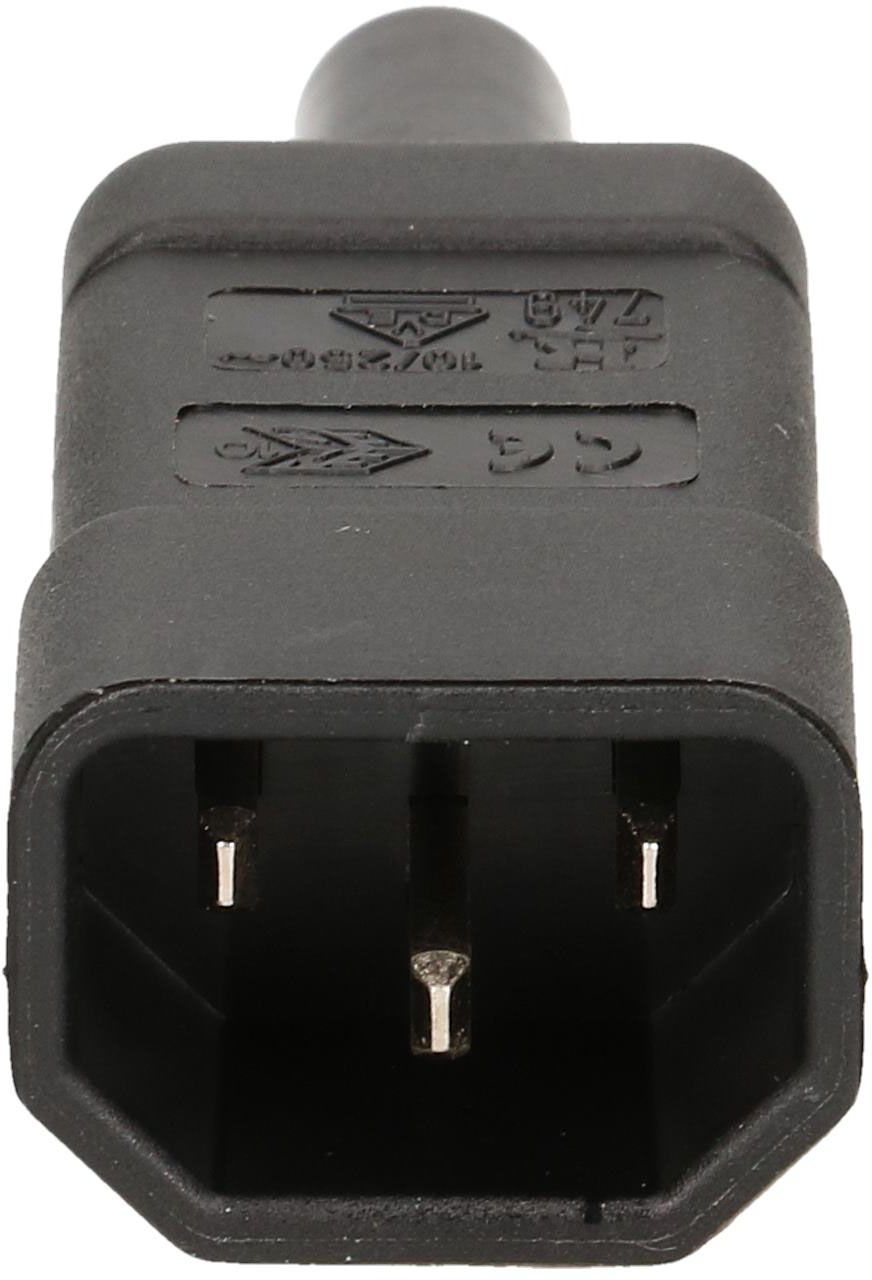 fiche de connecteur type C14 3 pôles noir