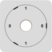 interrupteur à clé carrée 0-1-0-1 plaque frontale priamos blanc