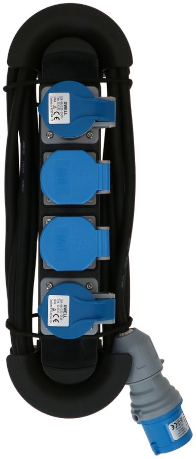 multiprise Construct Line 2x type 23 IP55 2x CEE16-3 noir 5m